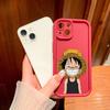 Для iPhone 16 15 14 13 12 11 Pro Max XS Max XR X SE 8 7 Мягкий силиконовый чехол для полной защиты камеры с рисунком Луффи