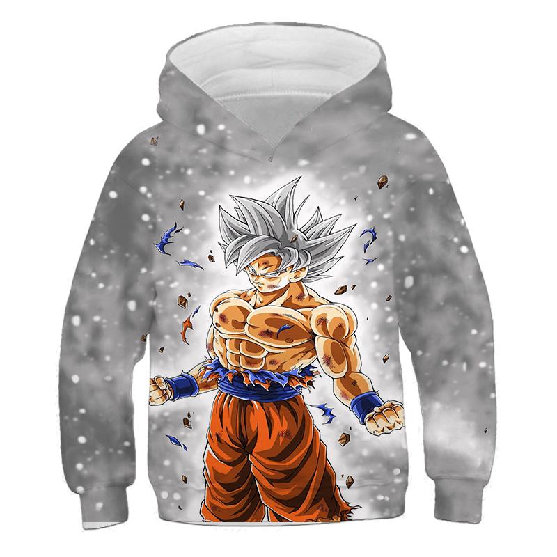 Najlepsza Anime Długie Dziewczyny 312y Rękaw Dzieci Chłopcy Dragon Ball Z Graficzna Jesień Dziecko Bluza z Kapturem Wiosna Dziecięce Miękkie Ubrania