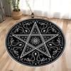 Магические Оккультные Руны Круглый Ковер Руны из Ада Коврик Сатанинский Круг Ковер Ведьма Готический Ковер Рок Гот Домашний Декор