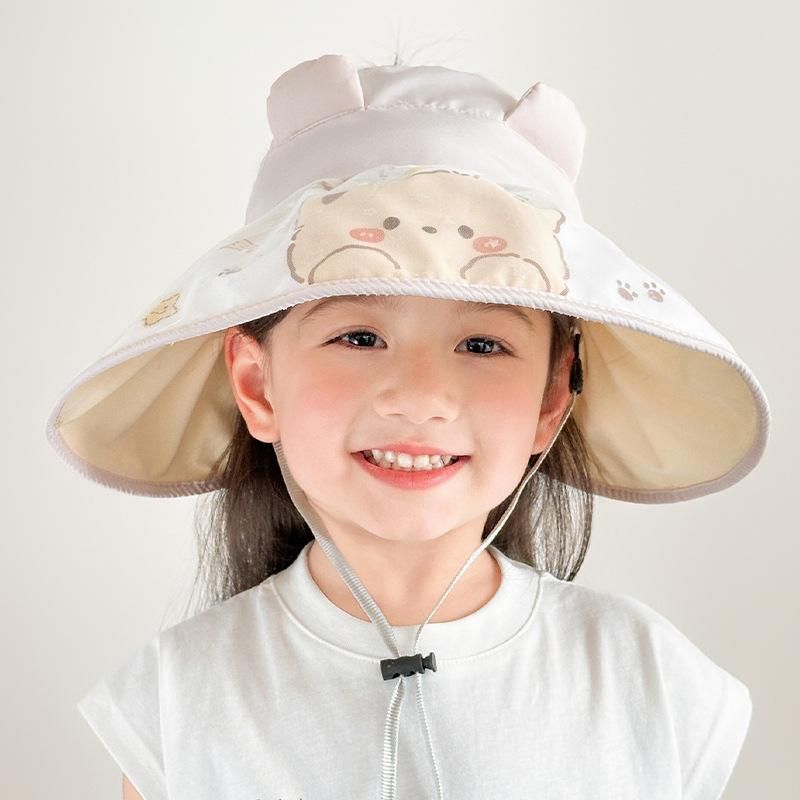 Children's Sun Protection Hat Girls and Boys UV Hat Sun Protection Hat Outdoor Beach Hat Big Brim Fisherman's Hat