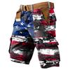 Мужские рабочие шорты с принтом Дня независимости и несколькими карманами
