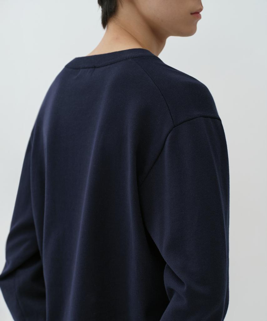 MUSINSA STANDARD Washable Supima Cotton V-Neck Knit [Navy]