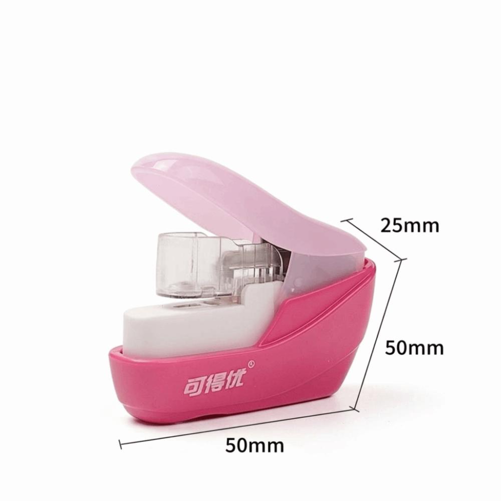 ABS Mini Stapler 4 Sheets Capacity Hand Held Stapler Small Stapleless Stapler Daily Use