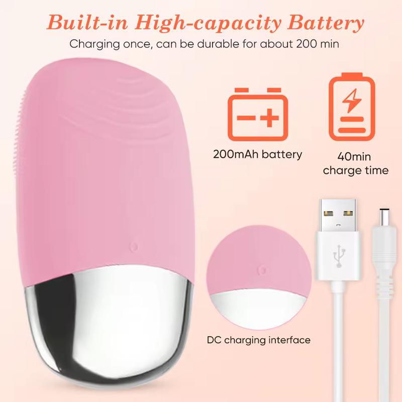 Многофункциональная портативная звуковая вибрационная USB-перезаряжаемая щетка для очищения лица, очищающее средство для лица для домашнего использования с вибрационным массажем