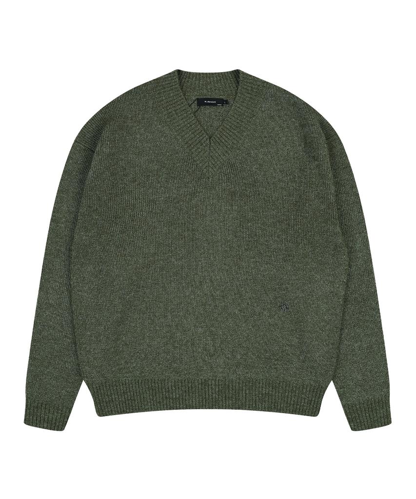 W STANDARD Basic V-Neck Pullover [3 Colors]