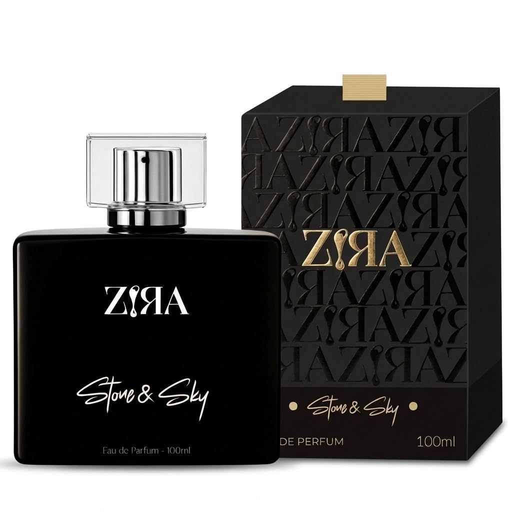 ZIRA Stone & Sky Парфюмерная вода – Фруктово-цитрусовый древесный аромат для мужчин и унисекс, Свежие ноты ананаса и яблока, Премиальный стойкий аромат