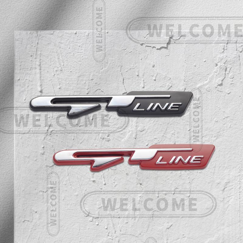 3D Metal GT Line Logo Car Letter Emblem Grille Badge Sticker Trunk Decals For Kia Sportage Sorento K3 K5 K9 Styling Accessories rdxbt90