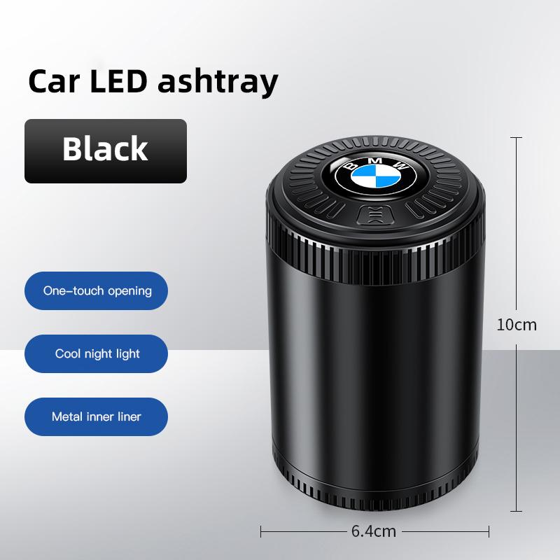 Car Stickers Car LED Ashtray Atmosphere Light Ashtray For BMW G30 G20 G05 X4 X5 X6 E39 Car Flame Retardant Cigarette Holder Cup JG4