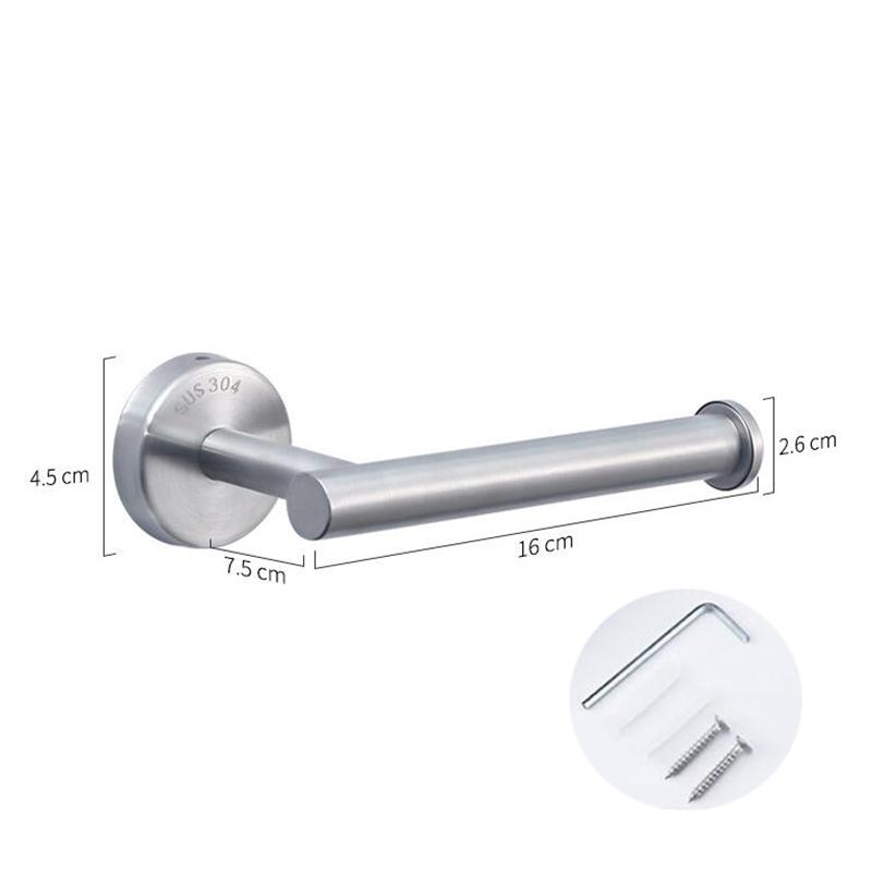 3colors Gold Silver Bathroom Tissue Wall Mount Drill Black Wc Stainless Toilet Roll Paper Towel Holder Organizers Rack Hanger