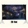 2D plane, one piece of Gothic mansion background banner - luxurious retro dance party decorationzyc