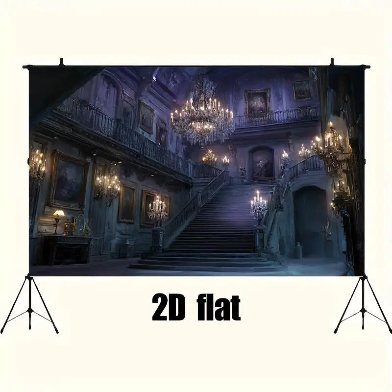 2D plane, one piece of Gothic mansion background banner - luxurious retro dance party decorationzyc