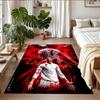 Anti‑Slip Crystal Velvet Floor Rug, Cristiano Ronaldo Design Carpet for Indoor Living Bedroom Home Decoration