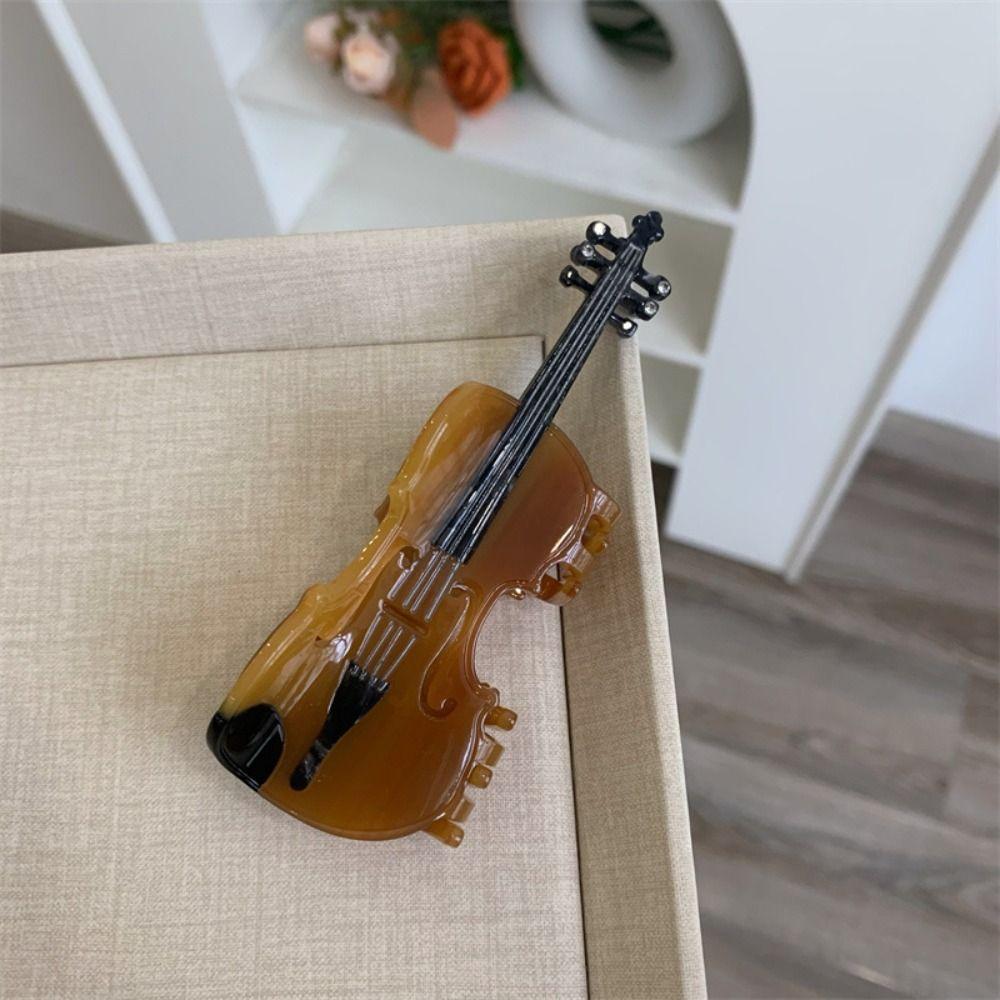 Уксусная кислота Ацетат Гитара Зажим для волос Видеокассета Большой зажим-акула Милый музыкальный зажим для волос Женский