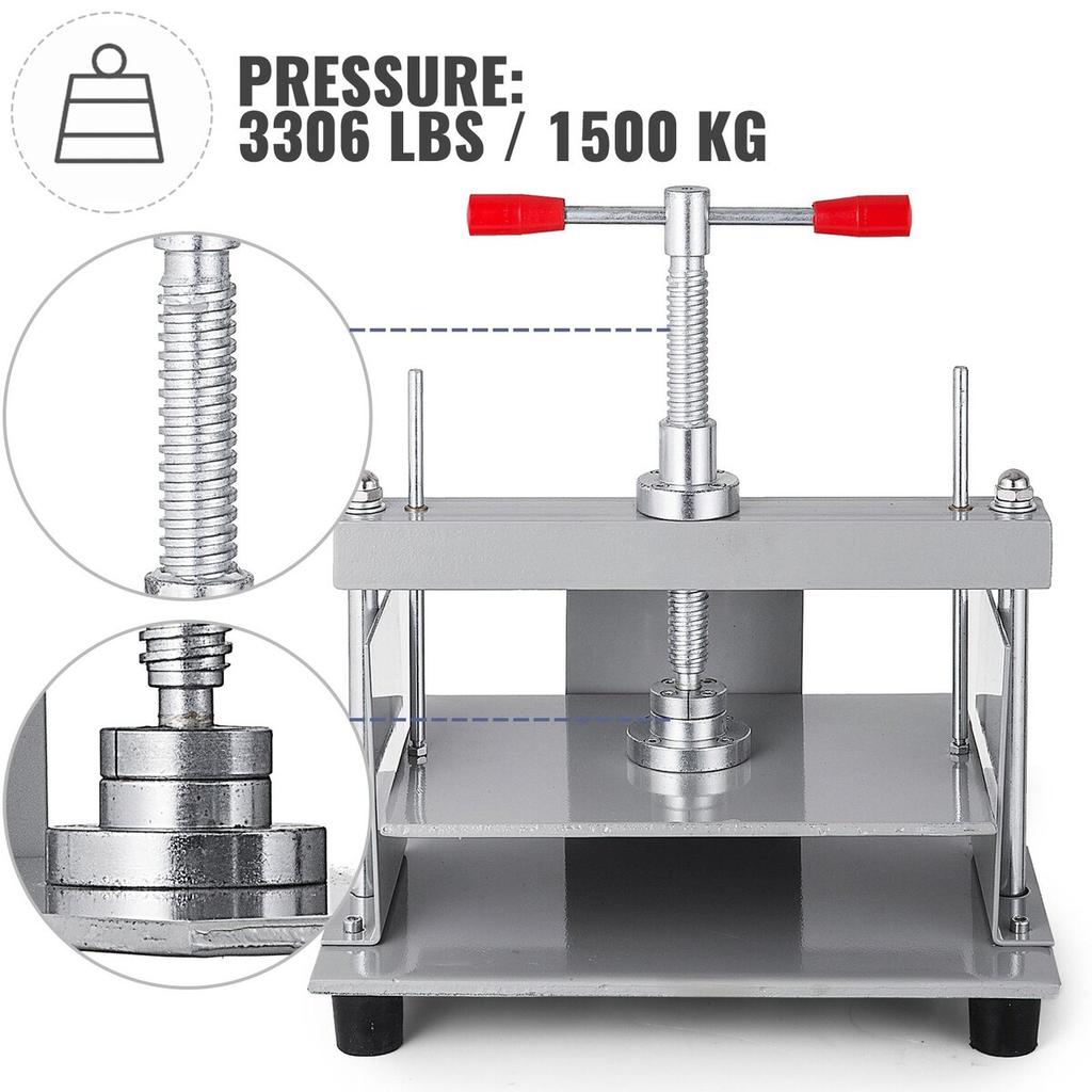 Manual Paper Press Machine, 12x8.6 inch for A4 Sized Papers Flatting Machine, 10cm Thickness Steel Frame Manual Flat Paper Press Machine, Papermaking