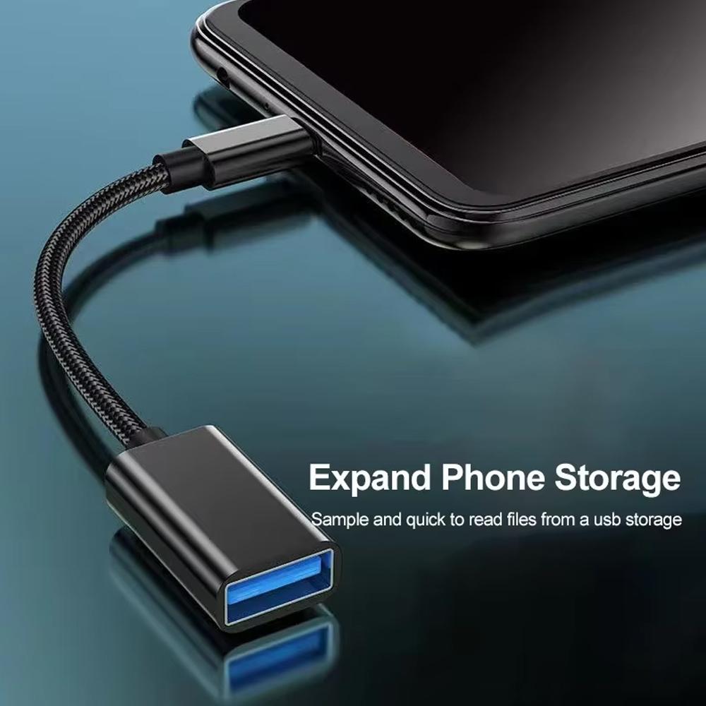 Для мобильного телефона USB-Female на Type-C Male Адаптер OTG 15.5CM Длинный Кабель Для Xiaomi Samsung S20 Huawei OTG Кабель-Конвертер Данных