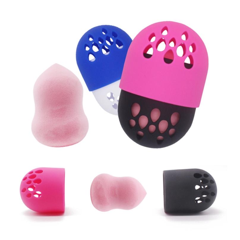 Creative Breathable Small Pores Beauty Egg Silicone Storage Box Makeup Tools