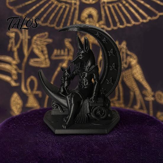 Printed 3d Lowkey Decoration Highend Anubis Moon Figurine Ancient Egyptian Mythology Statue Fine Threedimensional Textures Dark Style Wolf