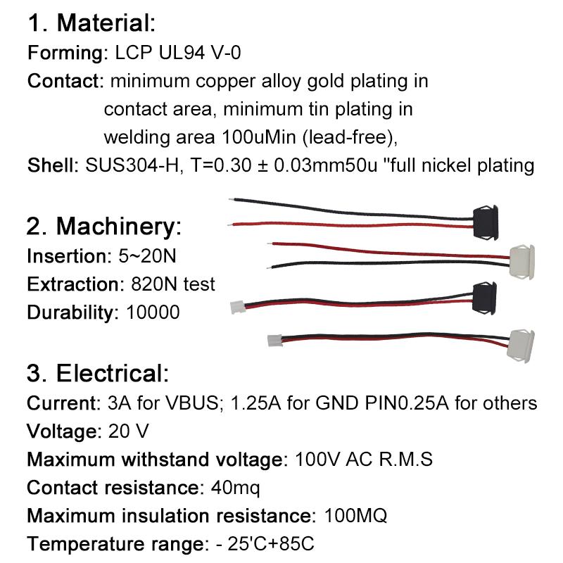1-10 шт. Разъем USB Type C Type-C с пряжкой для карты Женский 3A Сильноточный разъем для быстрой зарядки Порт USB-C Разъем для зарядного устройства