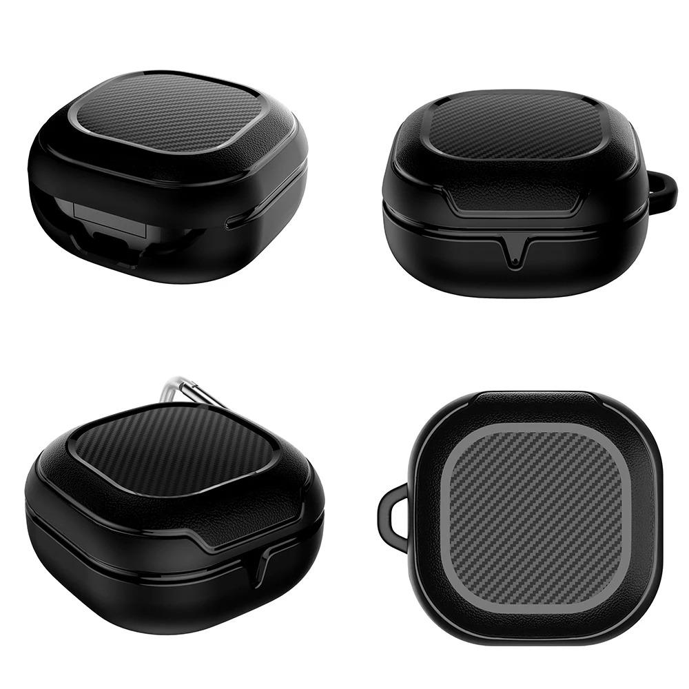 Чехол для наушников с узором из углеродного волокна для Samsung Galaxy Buds live/Pro/Buds 2/Buds 2 Pro Home/Travel