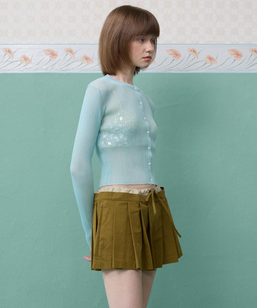 MURMURE Polka Color Block Pleated Skirt Pants_Polka Pleats Pants