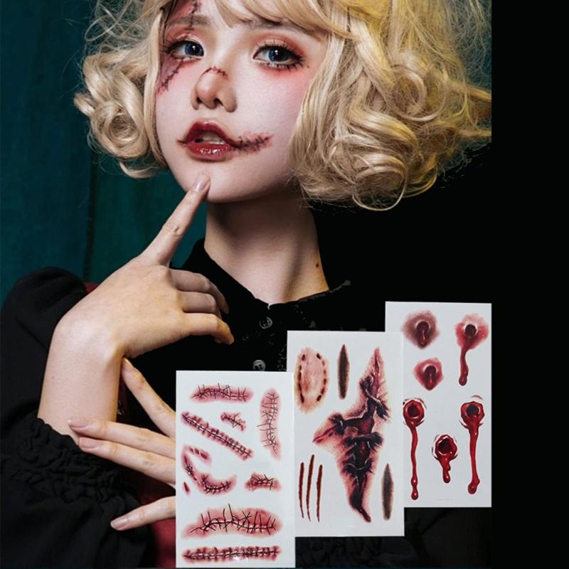 Realistic Vampires False Teeth Set With Blood Effect And Safe Dental Cosplay For Halloween Costume Accessories