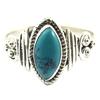 Silver Ring 'Heaven' Turquoise - 12x5 Mm