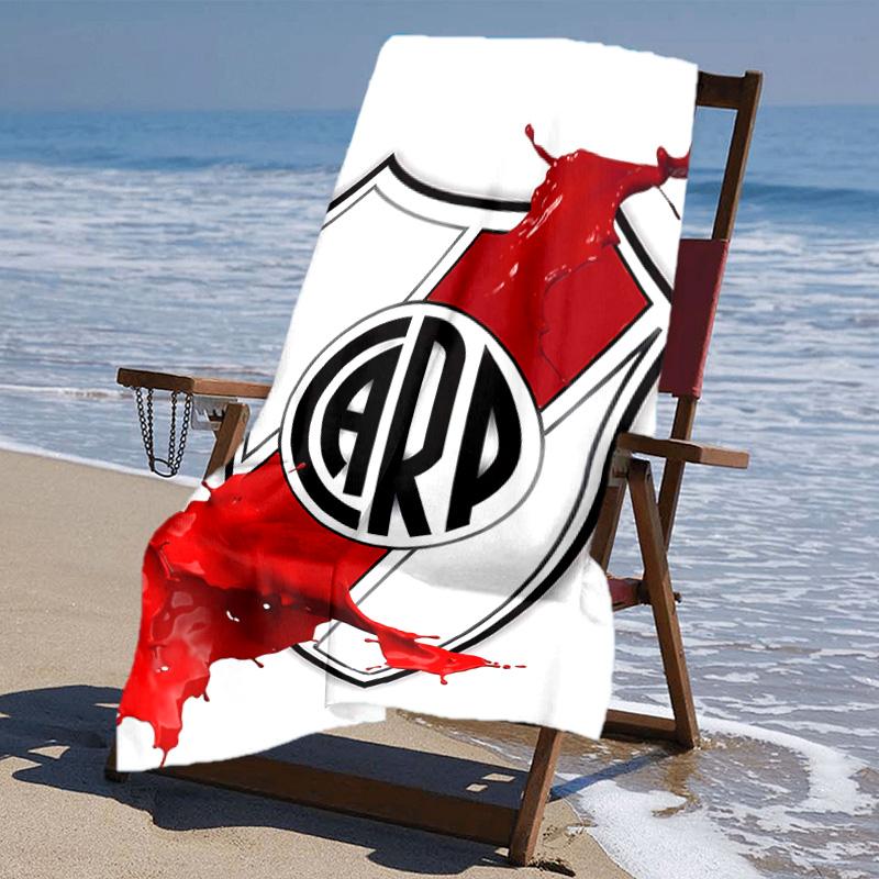 proof beach towel with Feyenoord Rotterdam logo pattern - soft,absorbent,quick-drying,machine washable - perfect for swimming,camping,bathing