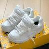Spring New White Retro Bread Shoes Women's Chic Niche Design Hong Kong Style Sports Shoes High Value Casual Shoes