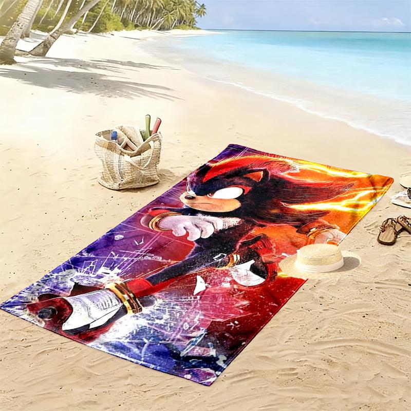 SONIC Beach Towel Suitable for Travel, Outdoor Activities, Swimming Pools, Yoga, Surfing, Camping, Hiking, Gym