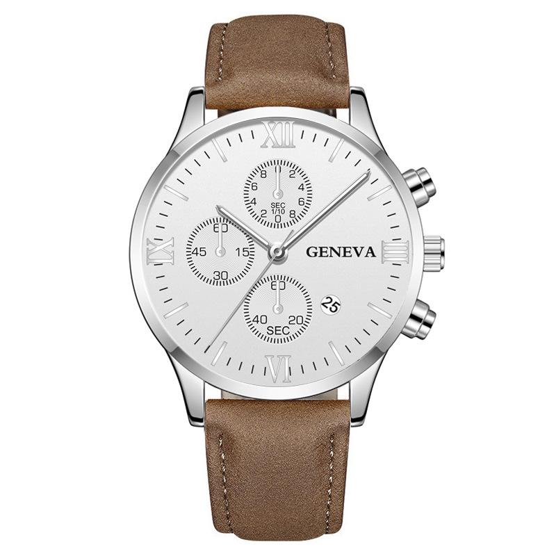 Бизнес мужские часы бренд класса люкс мужские кварцевые часы минималистичные повседневные кожаный ремешок цифровой календарь наручные часы для мужчин для работы