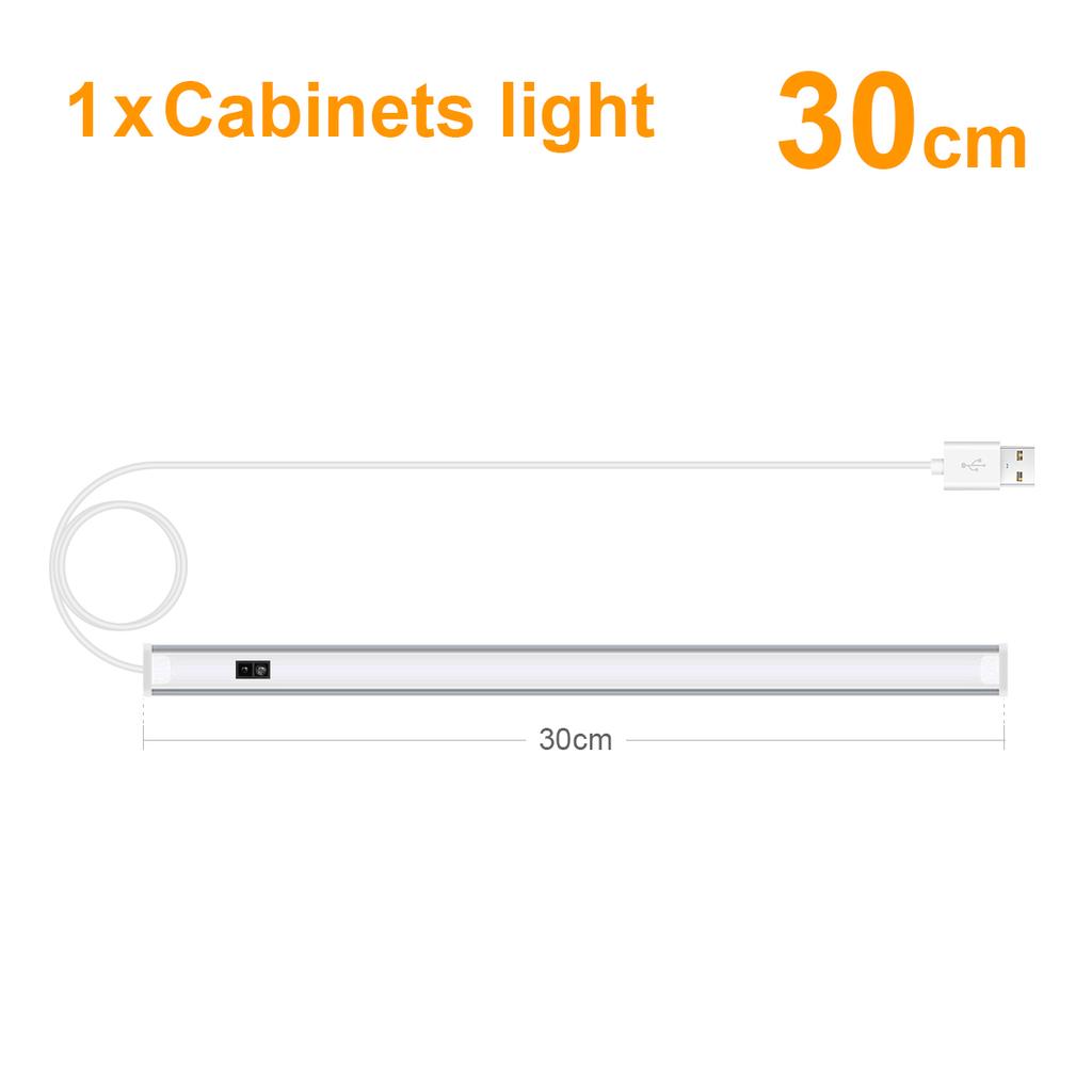 Светодиодная подсветка под шкаф, кухонная светодиодная планка для шкафа, алюминиевая яркая светодиодная лента, бесконтактная лампа с датчиком движения для шкафа, столешницы