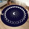 Круглый ковер Eclipse Moon Star, ковер для гостиной Galaxy, нескользящий коврик, синий декоративный напольный коврик
