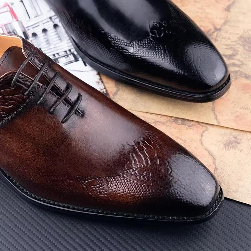 Fashion YAOLIDA Business Oxfords Shoes For Men Luxury Handmade Dress Wedding Office Side Pretty Printing Preminum Formal Leather Shoe CN