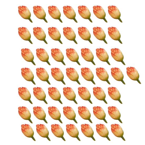 50Pcs 2cm Fake Roses Bud Artificial Flower Wedding Bride Bouquet DIY Party Decor