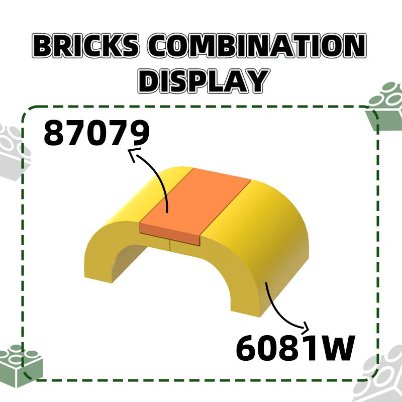 28 20 шт./лот Изогнутый 3 x 4 Блок Moc Hue Аксессуары Совместим с Кирпичами Сделай Сам Детская Игрушка Детали для Сборки