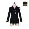 Zhang Yuanying's white navy-style singing clothes, women's group stage performance clothes including hat suits