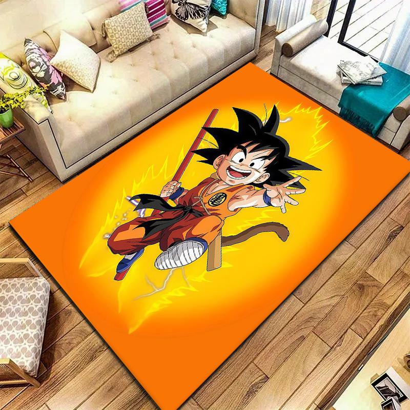 Cute Cartoon Son Goku Carpet Rug For Living Room Bedroom Home Sofa Decoration,kids Play Nonslip Floor Mat