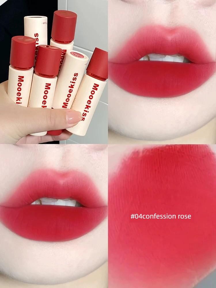 Near-Expiry Mooekiss Lip Mud Lip Cream Soft Velvet Matte Lipstick 3g Matte Lip Glaze V07 V12