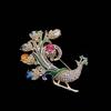 Ретро Мода Красочные Броши Павлины для Женщин Леди Красота Стразы Хвост Птица Вечеринка Офис Брошь Булавка Ювелирные Изделия Подарки