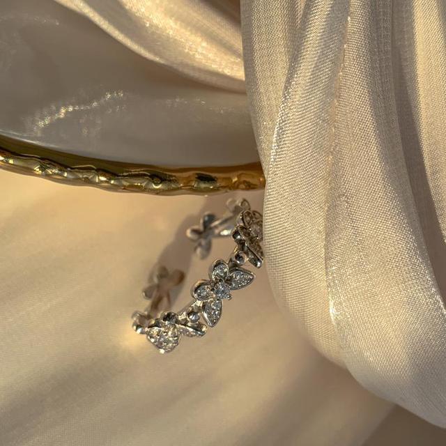 Кольцо из стерлингового серебра 925 пробы с бабочкой и открытым пальцем для женщин и девочек, модные вечерние свадебные украшения Jz060