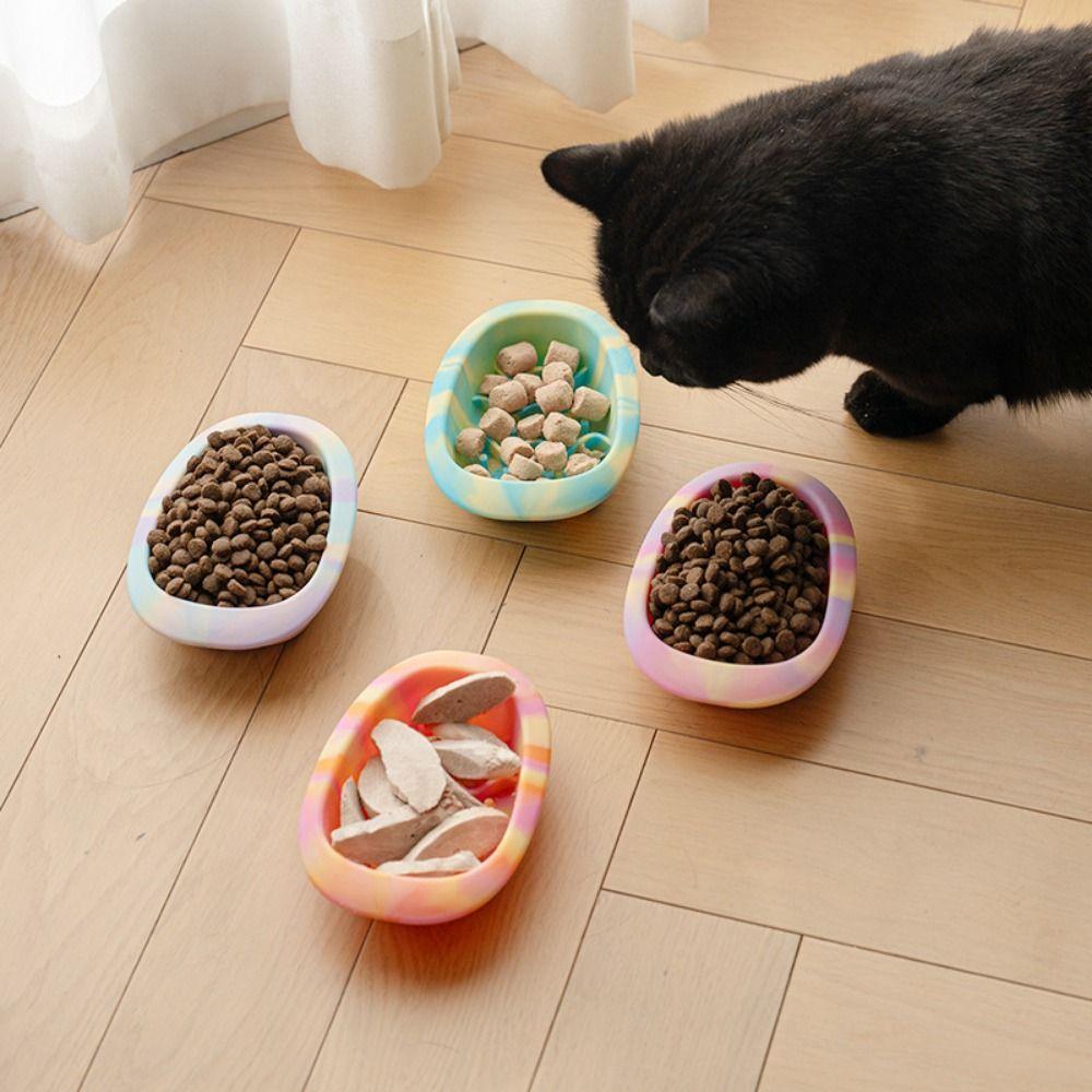 Silicone Pet Slow Food Bowl Multiple Colors Non-slip Pet Licking Pad Anti Overturning Anti Chok Pet Bowl for Dogs and Cats