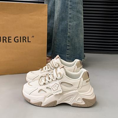 Модные дизайнерские кроссовки на массивной подошве CRLAYDK для женщин, белые, на платформе, повседневные, на шнуровке, модные, теннисные, летние, сетчатые, спортивные, для ходьбы, бега