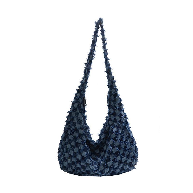 Модная джинсовая сумка через плечо новая ретро сумка-тоут повседневная ленивая сумка-тоут