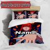 3pcs Duvet Cover Set (1*Duvet Cover + 2*Pillowcase, Without Core), Custom Name Makima Chainsaw Man Pattern Bedding Set, Home Bedroom Decor Gift