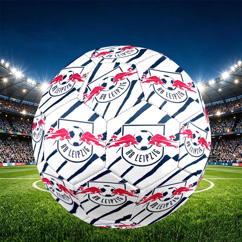 RB Leipzig Print Size 5 Soccer Ball, PU Wear Resistant Football for Match Training and Daily Practice, Birthday Gift for Soccer Fans