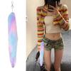40cm/25cm Realistic Fox Tail Pendant Soft and Comfortable Keychain Ornament Decor for Bag Decoration or Car Interior