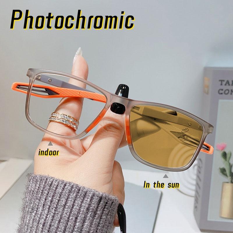 Мужские модные спортивные фотохромные очки, меняющие цвет, анти-синие очки для близорукости, унисекс, солнцезащитные очки, очки от 0 до -4,0