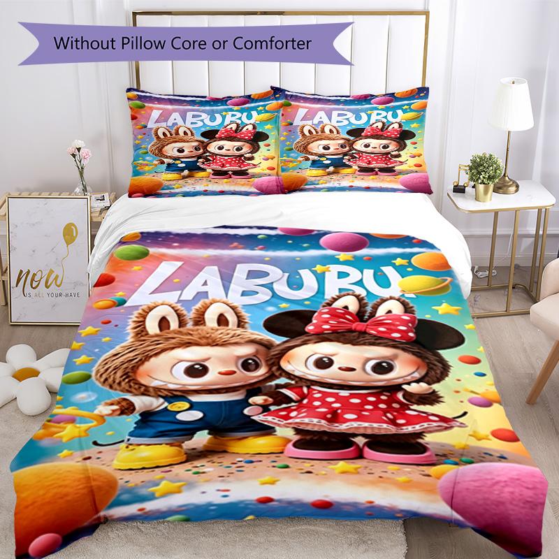 Labubu Bedding Set Perfect for Guest Room Machine Washable Christmas Gift
