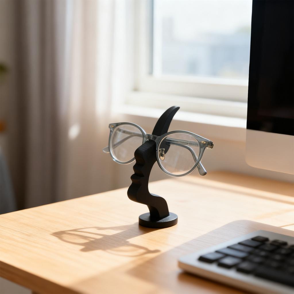 Абстрактный дизайн лица Держатель для очков и Подставка для хранения солнцезащитных очков - Напечатанный на 3D-принтере Художественный декор для дома, Органайзер для очков для мужчин и женщин