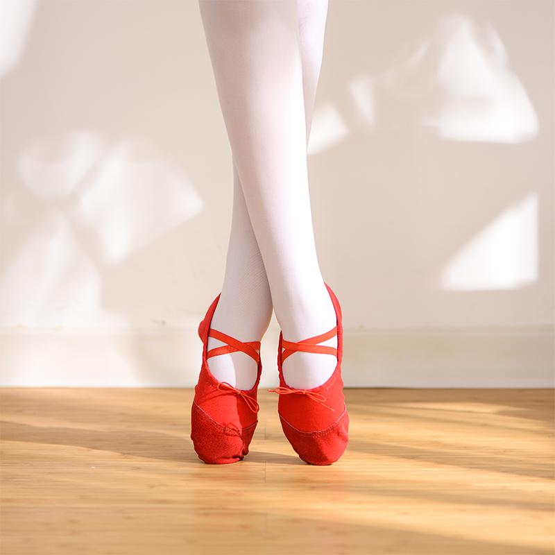 Балетные туфли для девочек, парусиновые балетные тапочки на мягкой подошве, детские балетки для практики, женская танцевальная обувь